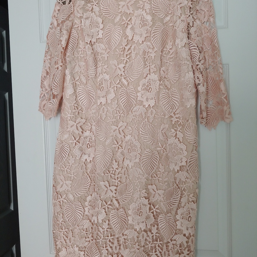 Peach lace dress